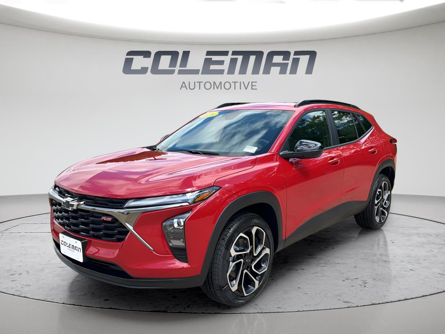 2026 Chevrolet Trax 2RS in Apex Red — front three-quarter view