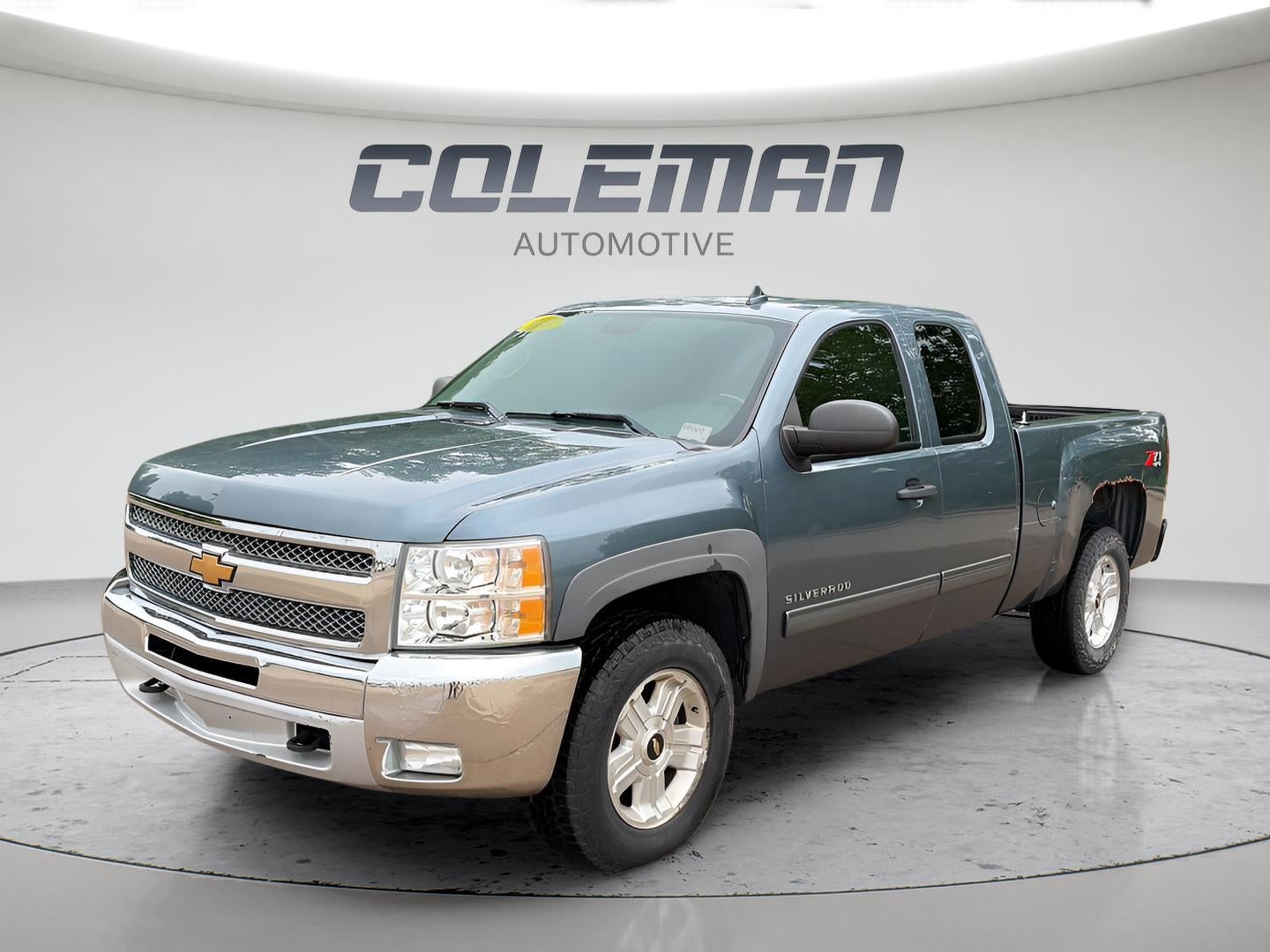 2012 Chevrolet Silverado 1500 LT in Blue Granite Metallic — front three-quarter view
