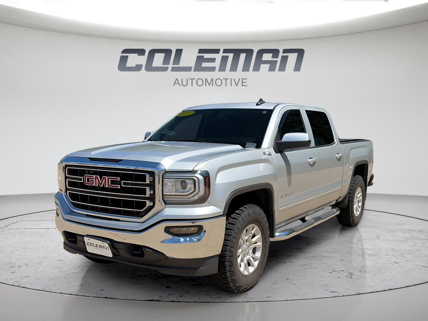2017 GMC Sierra 1500 SLE in Silver — front three-quarter view